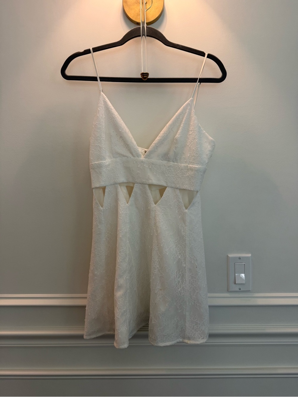 Revolve Michael Costello Lace V-Neck Spaghetti Strap Dress